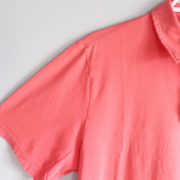 L.L. Bean Men's Sz M-R Salmon Polo Golf Stretch Pocket T-Shirt Short Sleeve Top - Picture 3 of 13